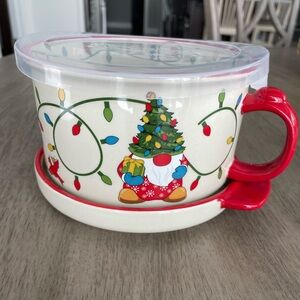 Set of 4 Temp-tations by Tara 25oz Soup/Meal Mugs/Bowls with Lid-its & Plates